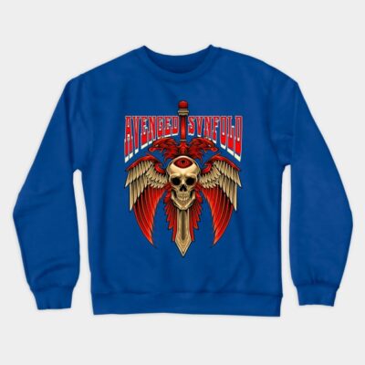 Avenged Sevenfold Fantasy Sword Emblem Crewneck Sweatshirt Official Cow Anime Merch