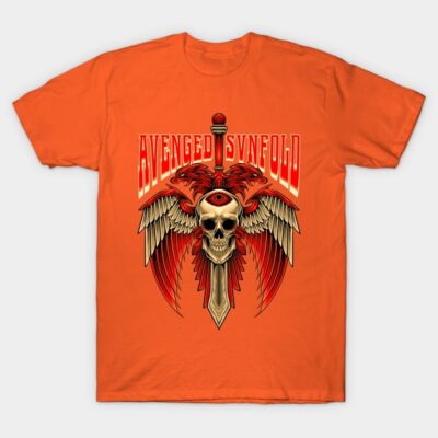 Avenged Sevenfold Fantasy Sword Emblem T-Shirt Official Cow Anime Merch