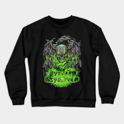 Avenged Skull Green Crewneck Sweatshirt Official Cow Anime Merch