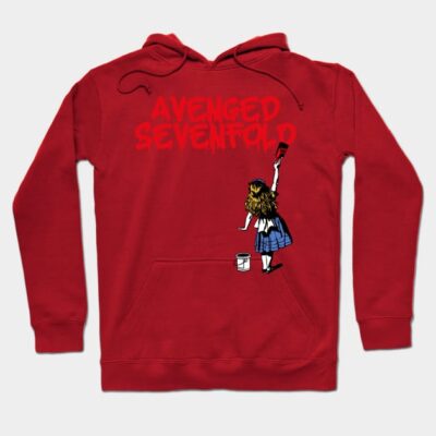 Avenged Ll Girls With Red Paint Hoodie Official Cow Anime Merch