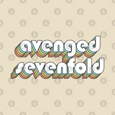 Avenged Sevenfold Retro Rainbow Typography Faded S Phone Case Official Cow Anime Merch