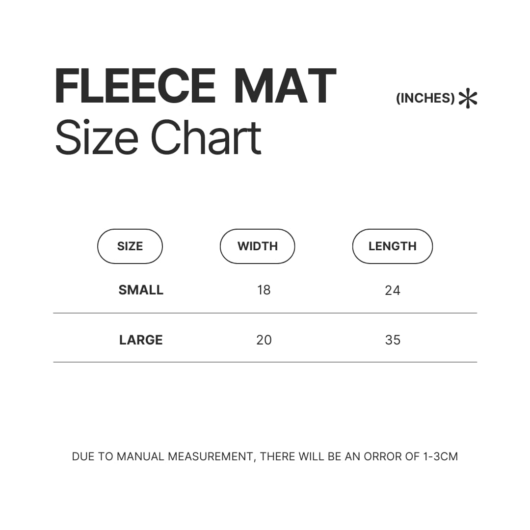 Fleece Mat Size Chart - Avenged Sevenfold Store