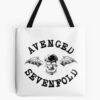 Black Avenged Sevenfold Logo Tote Bag Official Avenged Sevenfold Merch