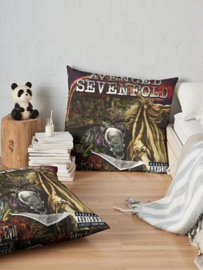 Avengedsevenfold - City Of Evil Album Cover || 003 Throw Pillow Official Avenged Sevenfold Merch