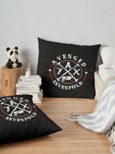 Avenged Sevenfold Logo Throw Pillow Official Avenged Sevenfold Merch