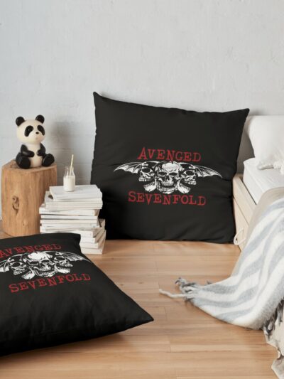 Best Avenged Sevenfold Logo Throw Pillow Official Avenged Sevenfold Merch