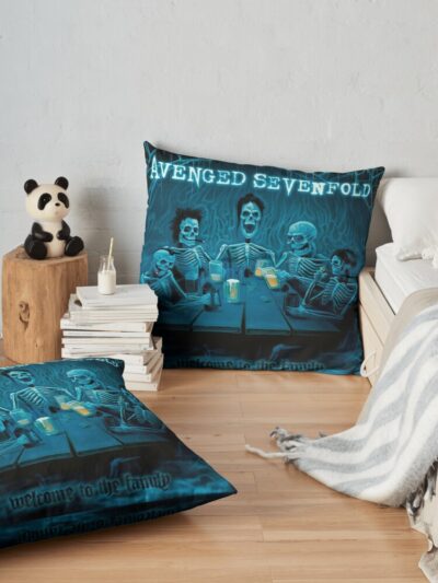 Avengedsevenfold - Welcome To The Family || 004 Throw Pillow Official Avenged Sevenfold Merch