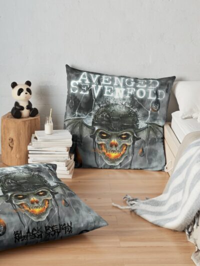 Avengedsevenfold - Black Reign Album Cover || 005 Throw Pillow Official Avenged Sevenfold Merch