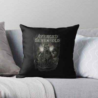 Avenged Sevenfold King Deathbat Rock Music Band Throw Pillow Official Avenged Sevenfold Merch