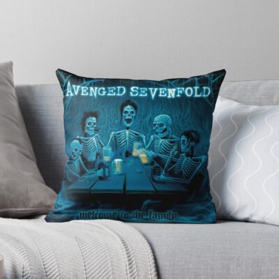 Avengedsevenfold - Welcome To The Family || 004 Throw Pillow Official Avenged Sevenfold Merch