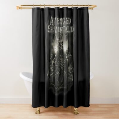 Avenged Sevenfold King Deathbat Rock Music Band Shower Curtain Official Avenged Sevenfold Merch