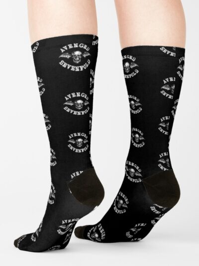 White Avenged Sevenfold Logo Socks Official Avenged Sevenfold Merch